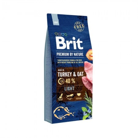 Brit Premium Dog Light корм для собак всех пород 15 кг